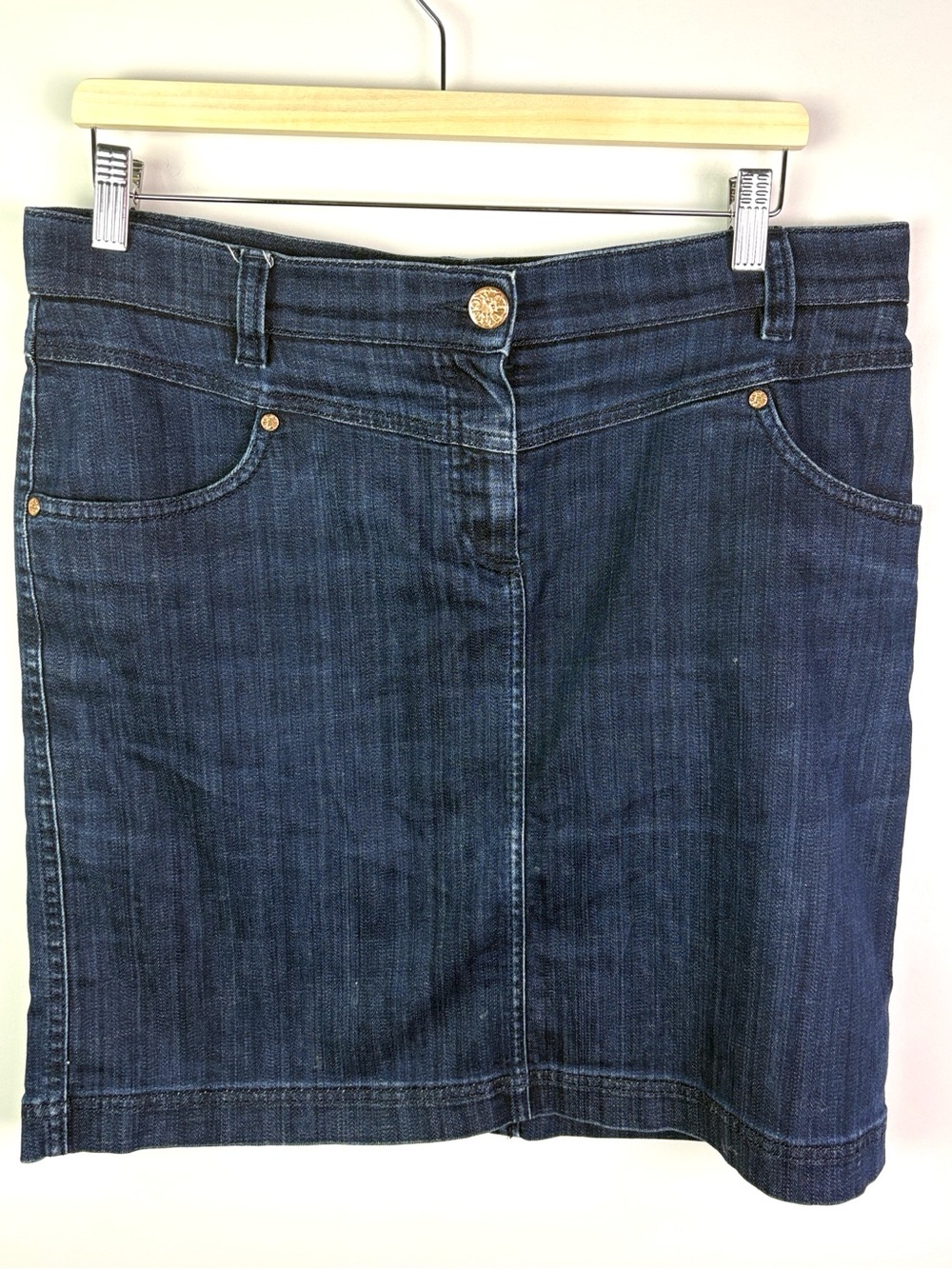 Atelier Gardeur Dark Blue Denim Skirt - size 12